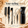 Xomiko Complete Styling Kit — Six Pieces with Mist Bottle and Loop Tools