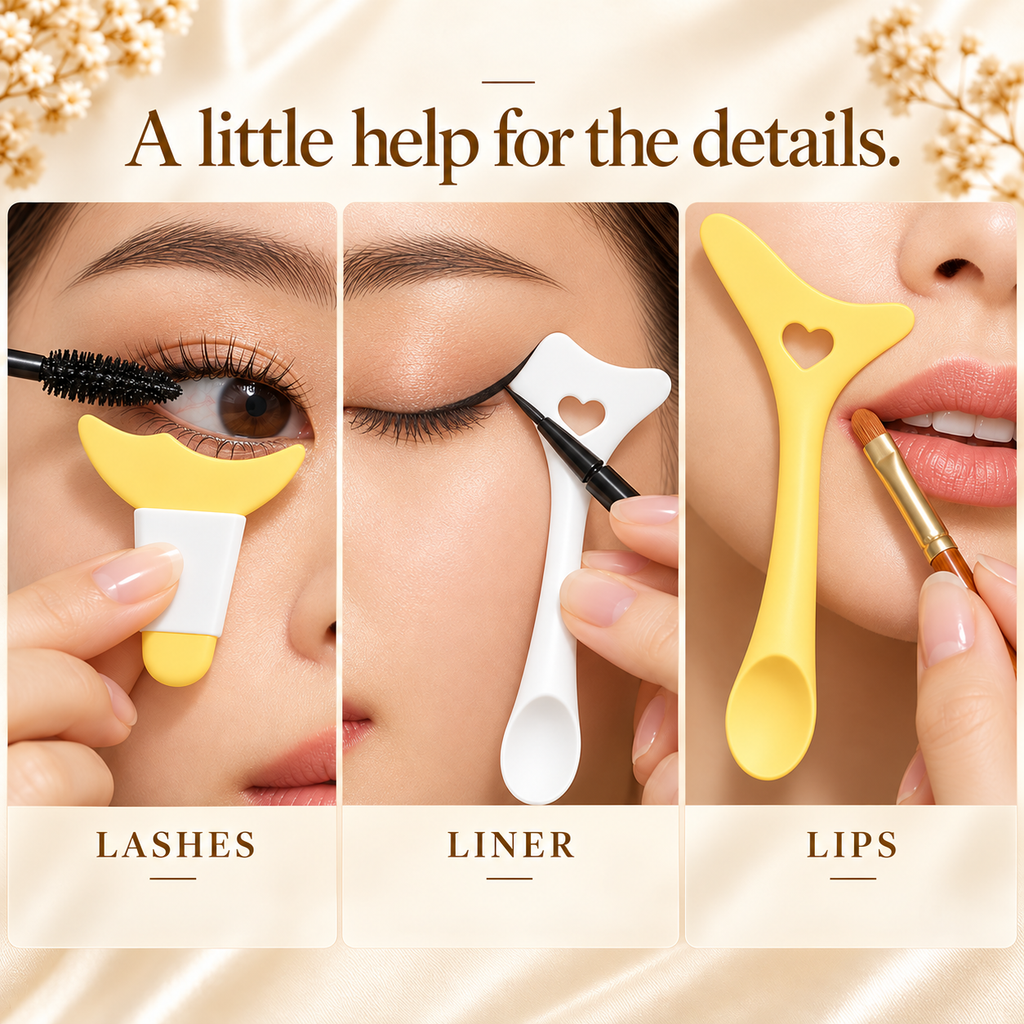 Xomiko Winged Liner Guide — Flexible Silicone Stencil