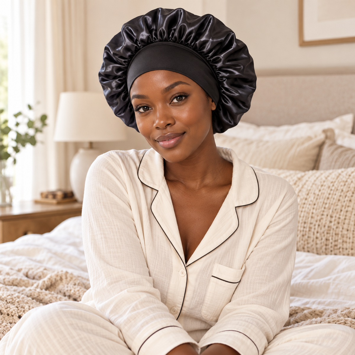 Xomiko Heatless Curling Set — Overnight Curls with Satin Sleeping Cap